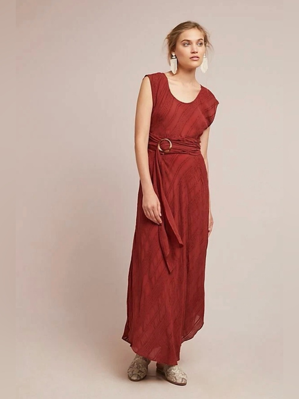 NWT Moulinette Soeurs Anthropologie Guinevere maxi dress, Size 12
